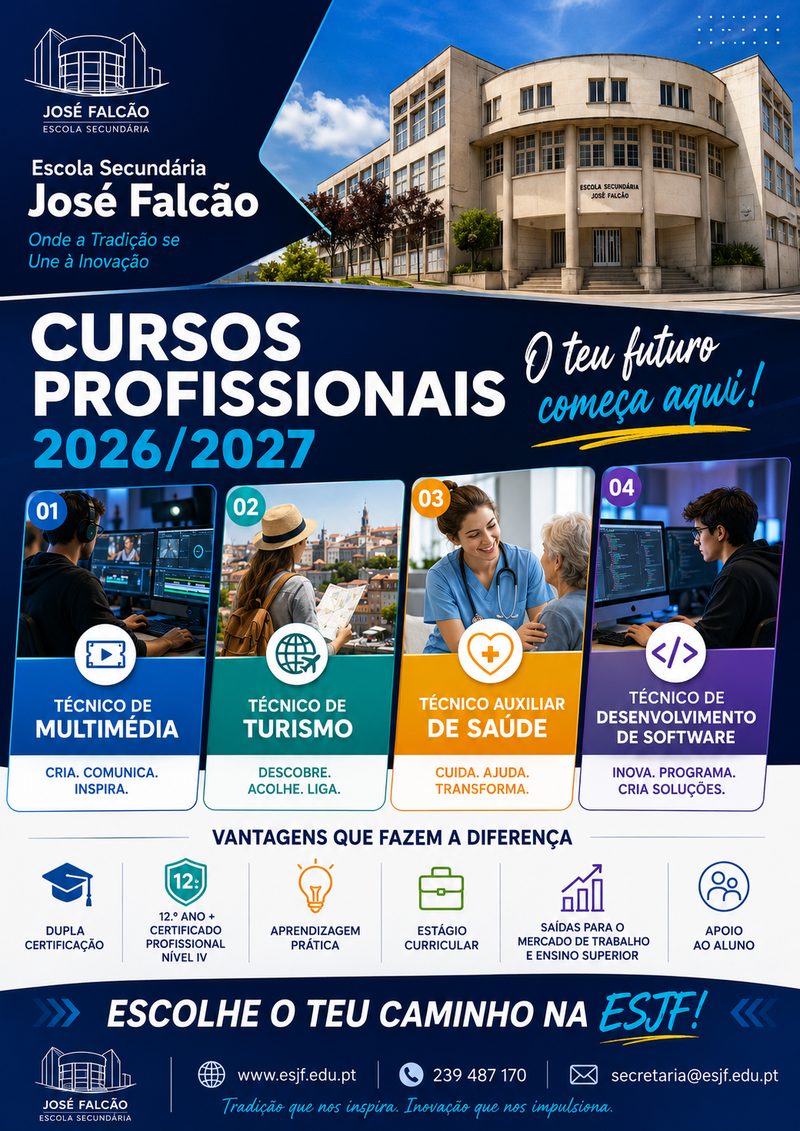 Cursos Profissionais 2026/2027 (cartaz alternativo).